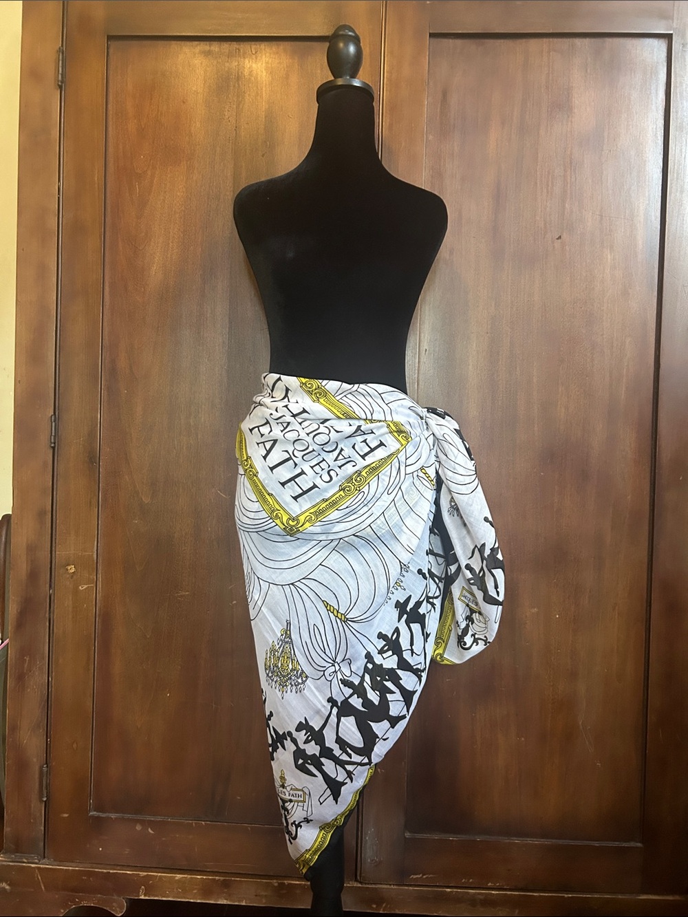 Rare Chandelier Dancers Jacques Fath Scarf - Picture 8 of 9